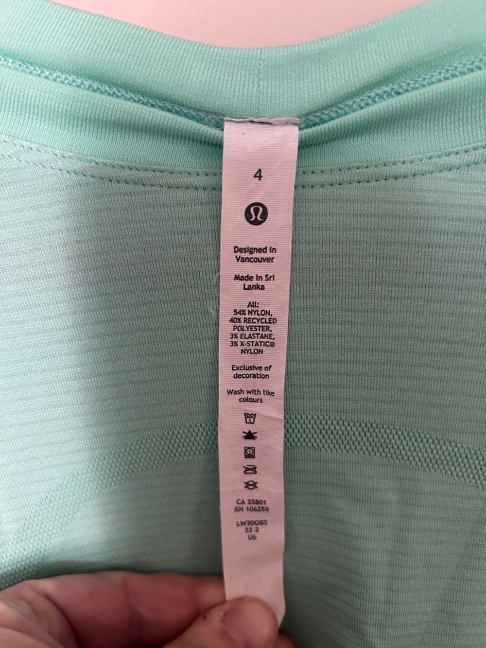 lululemon athletica Long-Sleeve Crewneck Top in Mint Green - Picture 2 of 3